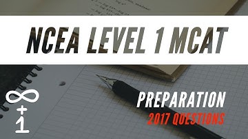 NCEA Level 1 Algebra 2017 MCAT Preparation - M or E Question 1