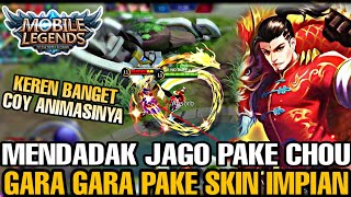 MENDADAK JAGO PAKE CHOU KARENA PAKE SKIN IMPIAN DRAGON BOY WKWK!! AUTO BANTAI COY - Mobile Legends