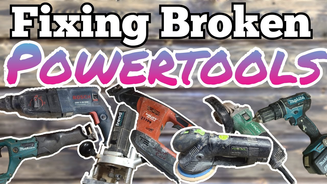 Repairing broken power tools in the workshop. Hilti, Bosch, Festool ...