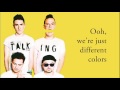 Youtube Thumbnail WALK THE MOON - Different Colors (Lyrics)