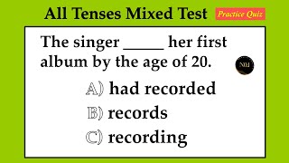 All Tenses Mixed test | Challenge Your English | 30 Practice Quiz Questions | No.1 Quality English screenshot 1