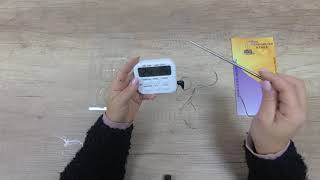 Цифровой термометр с таймером и сигнализатором с выносным датчиком до 300 градусов (нержавейка)