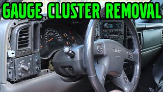 1999-2006 GMC Sierra, Gauge Cluster Removal