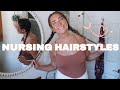 MY GO TO NURSING SCHOOL CLINICAL HAIRSTYLES  | quick & easy for nursing students & CNA's