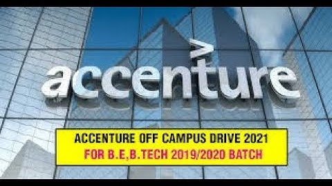 Accenture Off campus Drive for 2019-2020 Batch | Associate Software Engineer Role | CTC-4.5LPA