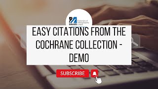 How Can You Easily Export Your Citations From the Cochrane Collection Database?