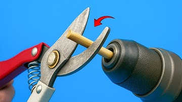 Geweldige methode om een snoeischaar in 5 minuten vlijmscherp te slijpen!