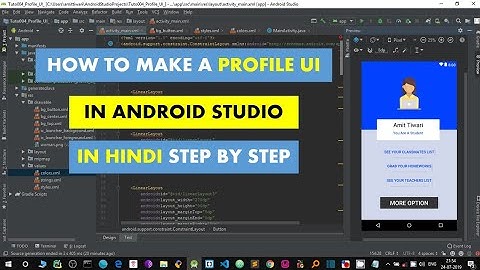 Make A Profile UI || Android Studio || In Hindi || code2hack