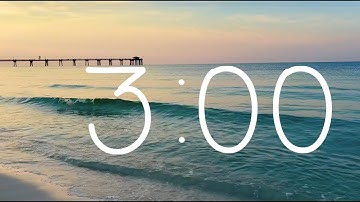 ⏳ Peaceful 3-Minute Countdown Timer with Soothing Ocean Waves & Soft Bell 🌊