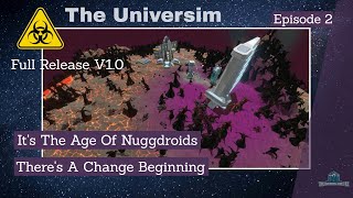 Conquering The Lava Planet With Nuggdroids In Control! | The Universim | Episode 2