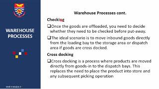 Logistics And Inventory Unit 5 Session 3