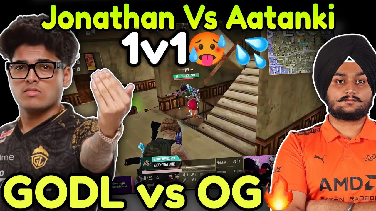 Jonathan Vs Aatanki 🔥 Pure 1v1 Fight 💦 Godl Vs OG 🥵 - YouTube