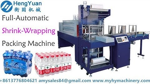 Full automatic shrink wrapping packing machine beverage bottle film packer