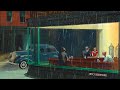 Oldies playing in a coffee shop and it&#39;s raining (calming rain sounds, no thunders) 11 HOURS ASMR v5