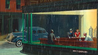 Oldies playing in a coffee shop and it&#39;s raining (calming rain sounds, no thunders) 11 HOURS ASMR v5