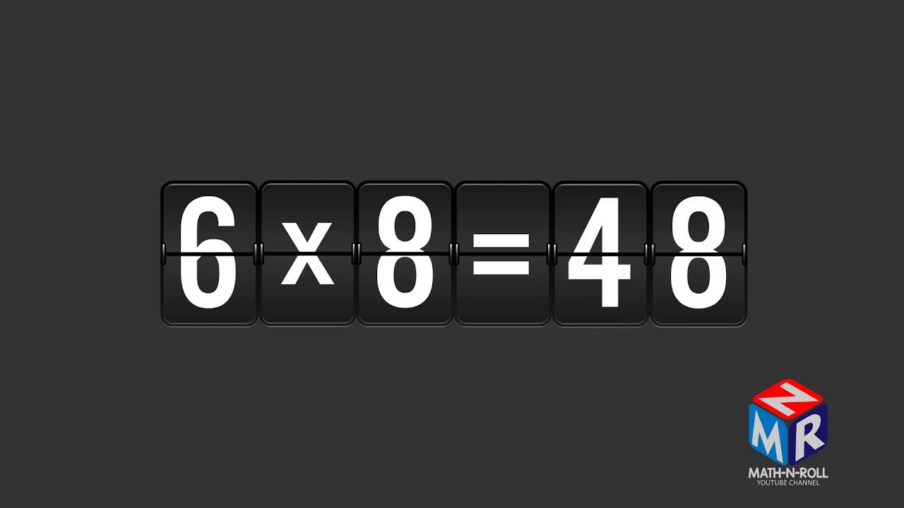 6 times table flashcards - YouTube