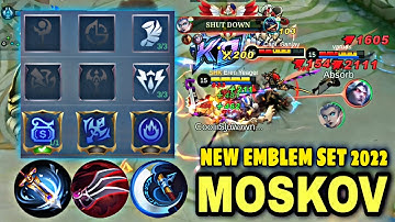 Moskov Best Build 2022 | Moskov new Mage Emblem set 2022 | Mobile Legends