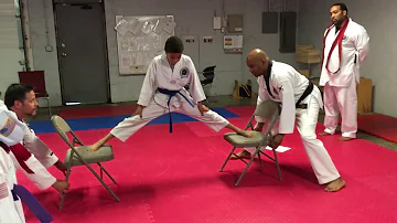 Taekwondo splits test promotion