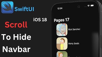 SwiftUI ScrollView Scroll To Hide NavigationBar - iOS 18