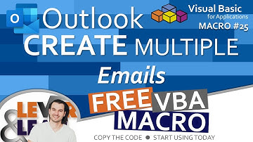 Outlook Create Multiple Emails | VBA Macro #25