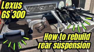 How to rebuild rear suspension on a Lexus GS 300, GS 400, GS 430 | Similar to IS 300, SC 300