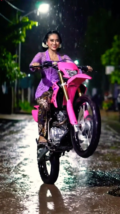 Beautiful Girl In The Rain - Rain Riding A Motorcycle At Night #beautiful #rain
