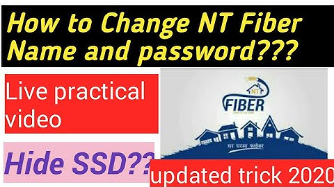How to Change ntfiber name and password | change ntfiber name | change ntfiber password | hide ssd