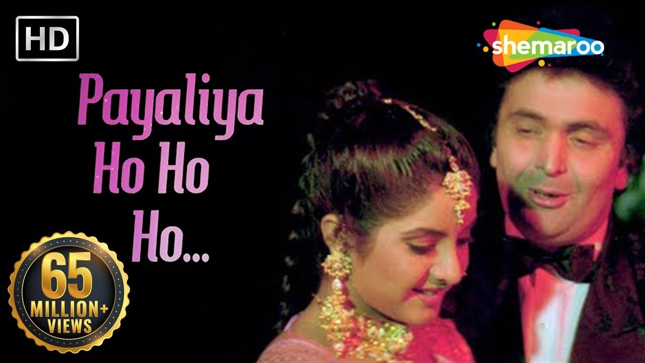 Payaliyan Oh Ho Ho Ho HD  Deewana Song  Rishi Kapoor  Divya Bharti  Filmigaane 90s Love Song