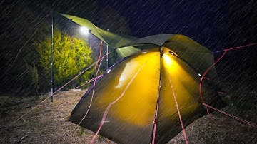 CAMPING In HEAVY RAIN - Storm INCOMING - Tent Camping in Rain