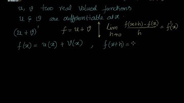 Calculus: Differentiation: Derivative of sum and difference of two functions