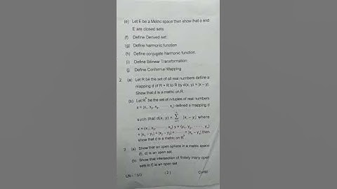 BBMKU Maths hons. questions paper (core-13)  session 2018-21 sem-6