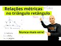 Relações Métricas no Triângulo Retângulo Fácil