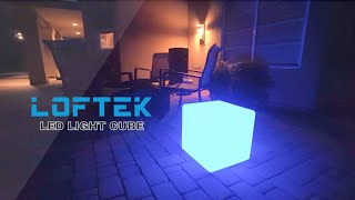 Loftek - Multi Color LED Cube - 16 Inch Light Stool