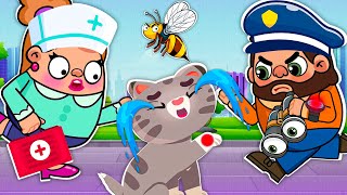 Rescue Team is Coming! | Policeman & Doctor Saves Kitten - Best Nursery Rhymes