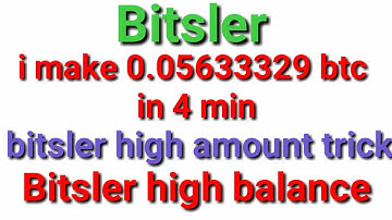 0.05631 bitcoin in 4 min with no risk bitsler high amount trick working in bitsler low balance trick