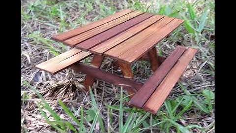 Dollhouse Miniature Picnic Table DIY Kit by Miniatures by Princess