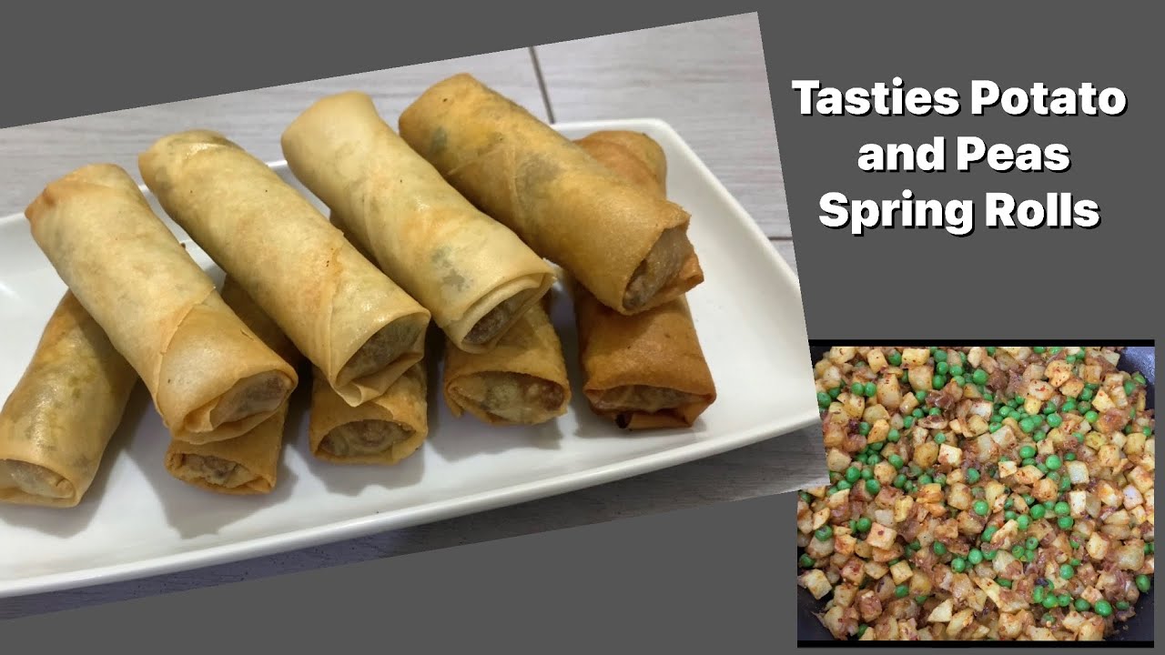 Tastiest Potato and Peas Spring Roll Recipe (V218)