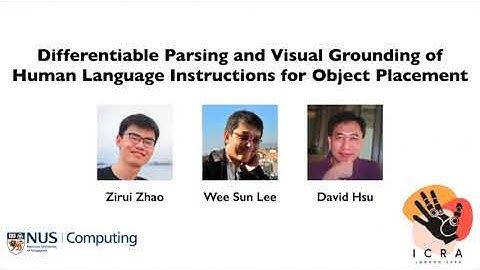 Differentiable Parsing and Visual Grounding of Human Language Instructions for Object Placement