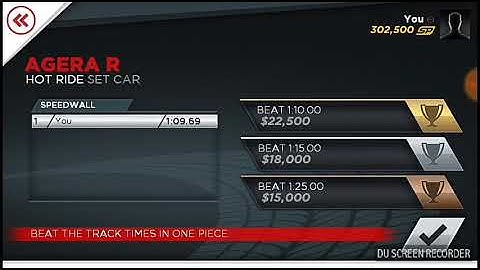 Need For Speed : Most Wanted android gameplay (koenigsegg Agera r)