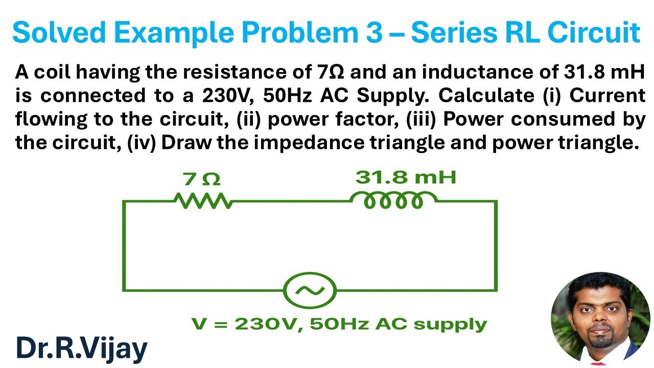 Solved Example Problem 3 – Series RL Circuit #bee - YouTube
