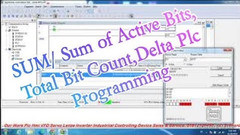 SUM/ Sum of Active Bits, Total Bit Count Delta Plc Programming, DVP-SV2 PLC WPL-SOFT