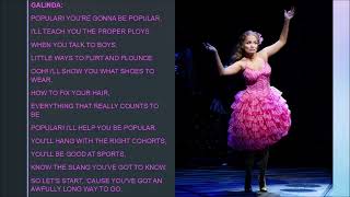 Popular Musical Version Wicked Lyrics