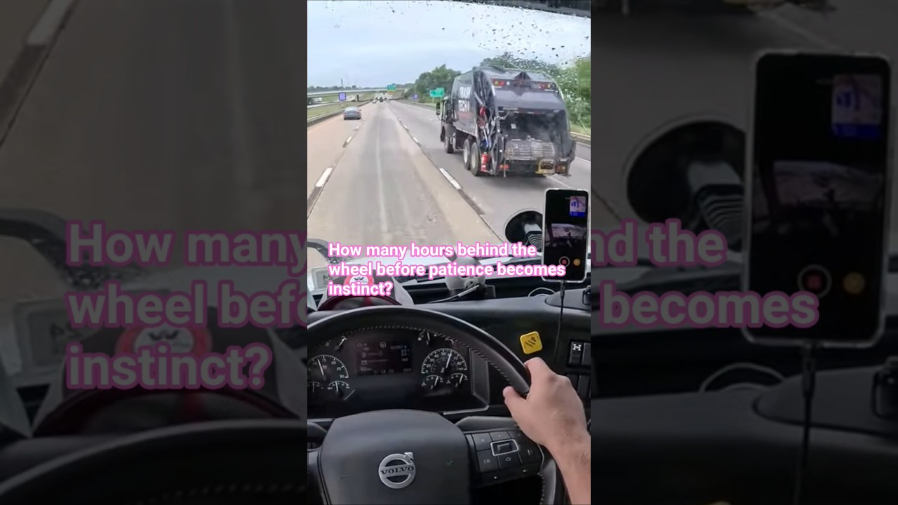 POV Truck Driving USA | Passing a Garbage Truck in the Rain 