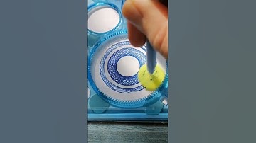 How many circles were drawn? 🤔Design ruler #Spirograph Retro Design Tin Drawing Set #2024 #shorts 64