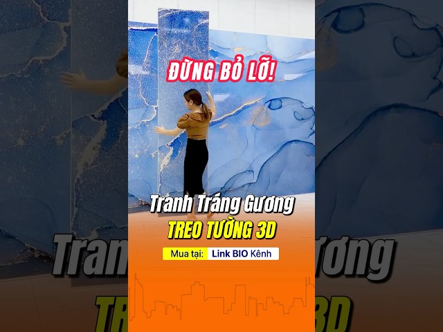 Tranh 3d tráng gương, tấm ốp tường tphcm #shorts #youtubeshorts