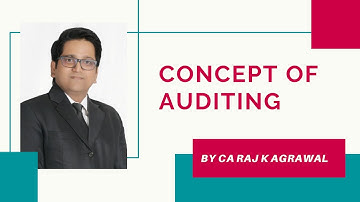 Concept of Auditing for CS Foundation Audit by CA Raj K Agrawal