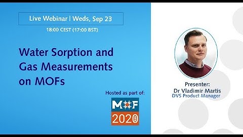 Webinar: Water Sorption and Gas Adsorption Measurements on MOFs
