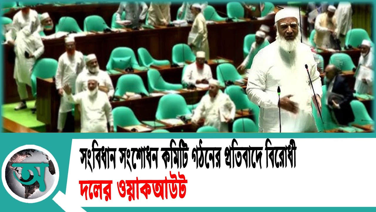 সংবিধান সংশোধন কমিটি গঠনের প্রতিবাদে বিরোধী দলের ওয়াকআউট | Parliament | Walkout