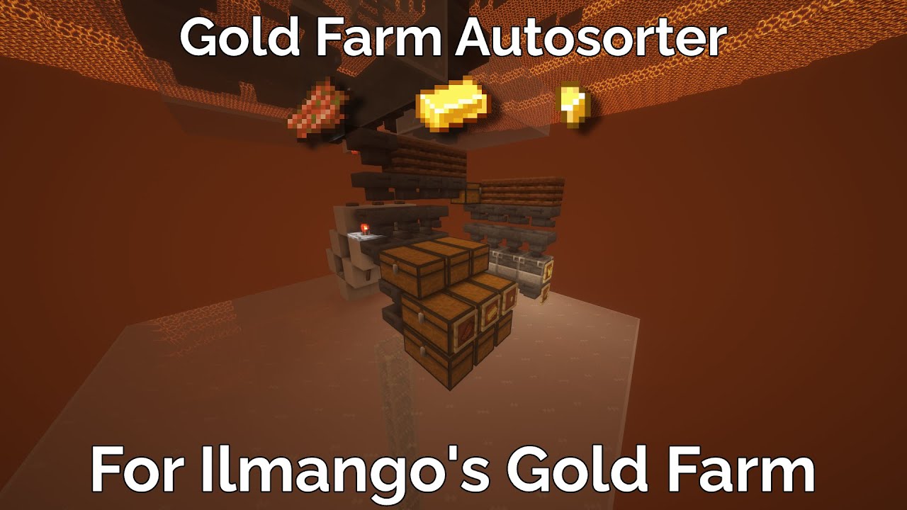 Ilmango's Gold/XP farm Auto Sorter | 1.16 - 1.19+ Java Edition - YouTube