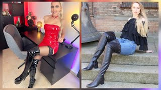 How to Style Leather Long Boots with Leather Jackets | Elegant &amp; Exotic Looks for Women 2026